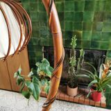 Lampadaire vintage en rotin Louis Sognot