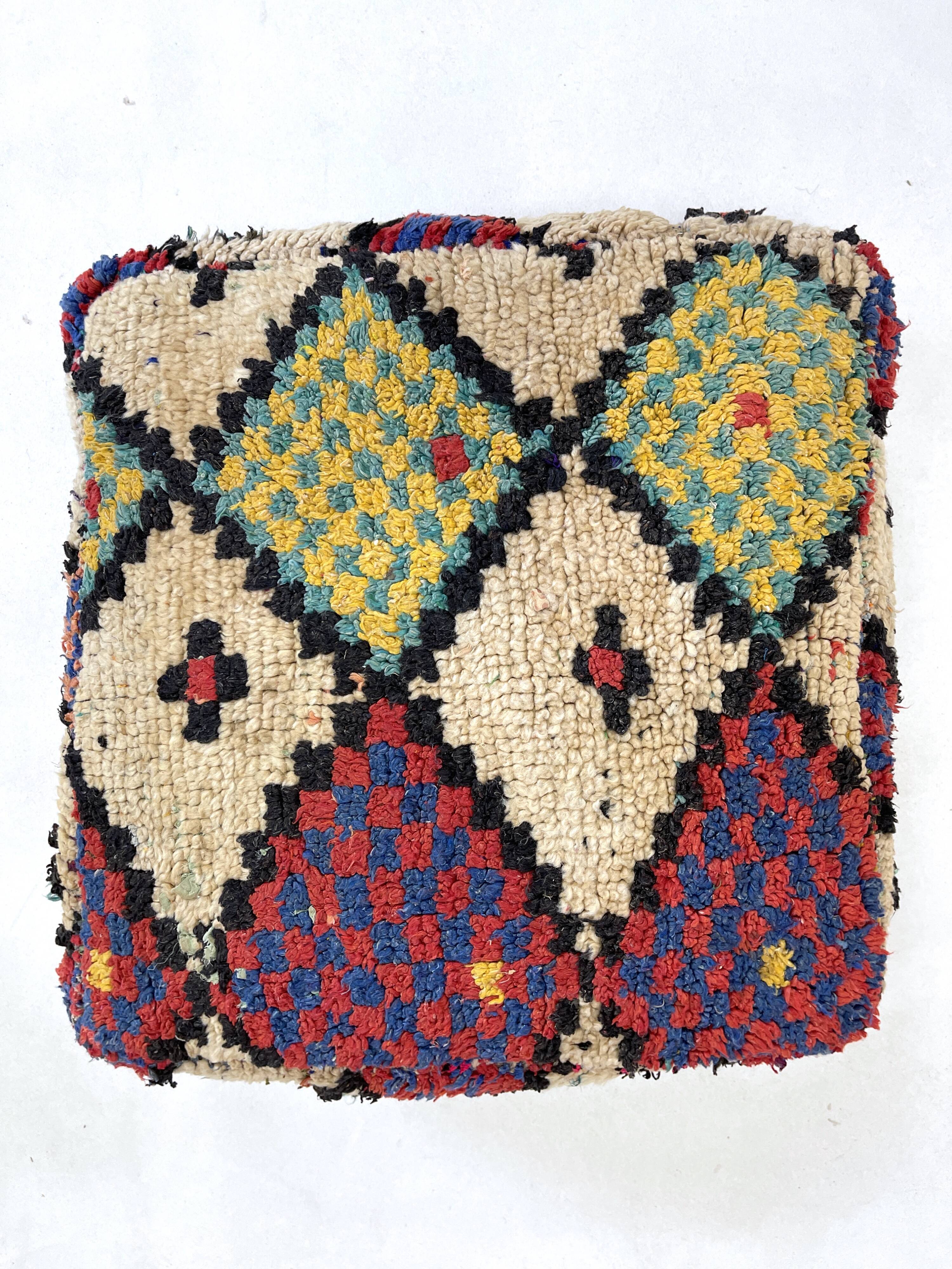 Moroccan kilim pouf