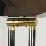 Floor lamp with gunmetal patina and brass