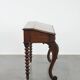 19th century English antique oak wall desk/writing table on wheels
