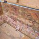 Pine trunk with blackened wood patina
