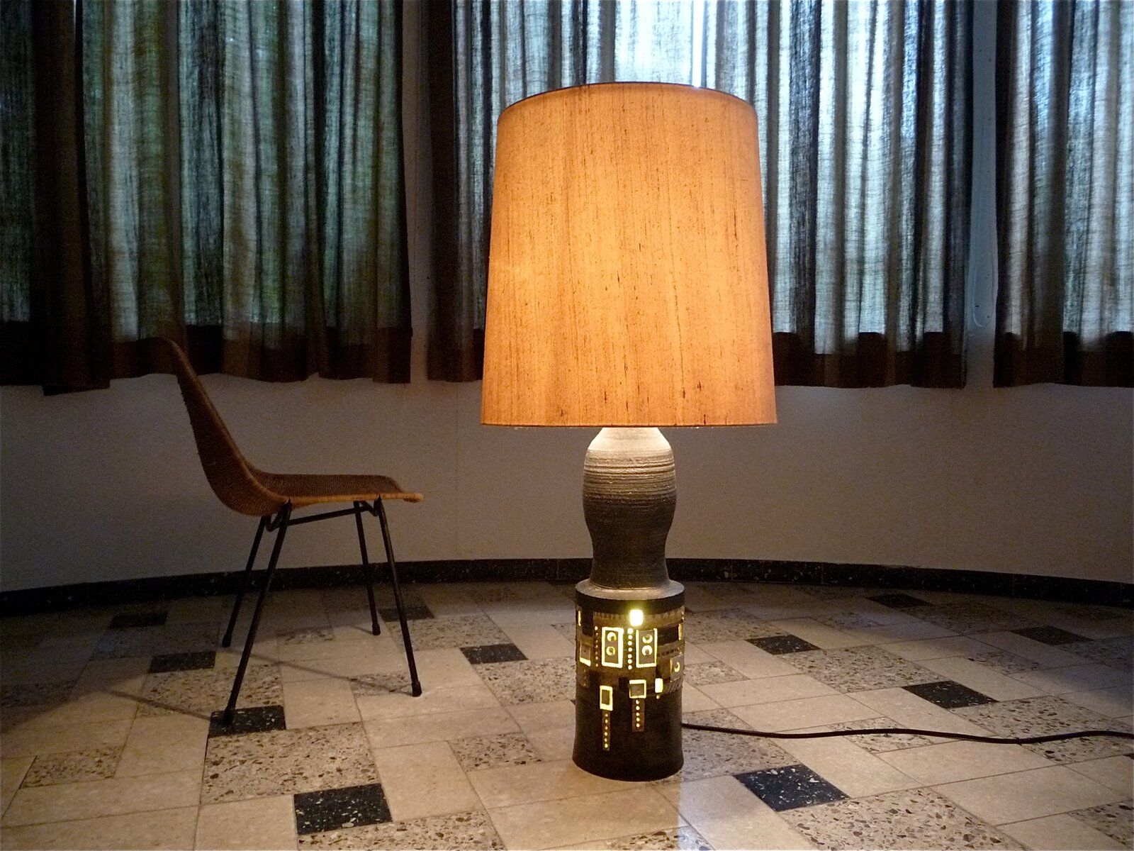 Ceramic table lamps by Georges Pelletier for Accolay France 1960s, Set of 2