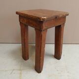 Industrial wooden side table
