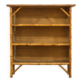 Superb antique bamboo and rattan library – 19th century