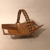 Rattan wicker bamboo fruit cup 1960 f