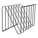 Black metal magazine rack Design attributed to François Arnal for Atelier A Made in France 1970