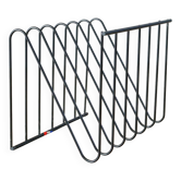 Black metal magazine rack Design attributed to François Arnal for Atelier A Made in France 1970