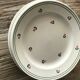 Lot of 6 white plates pattern flowers signed Gien porcelain