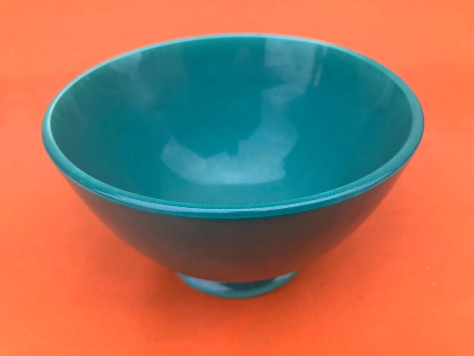 1940s Pedestal bowl Glazed ceramic