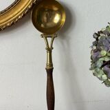 Couverts de service authentiques en laiton et bois