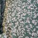 6 green cotton cloth napkins with white linens