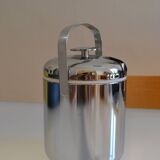 chrome metal ice bucket or elephant ice cubes made in Japan vintage 1970