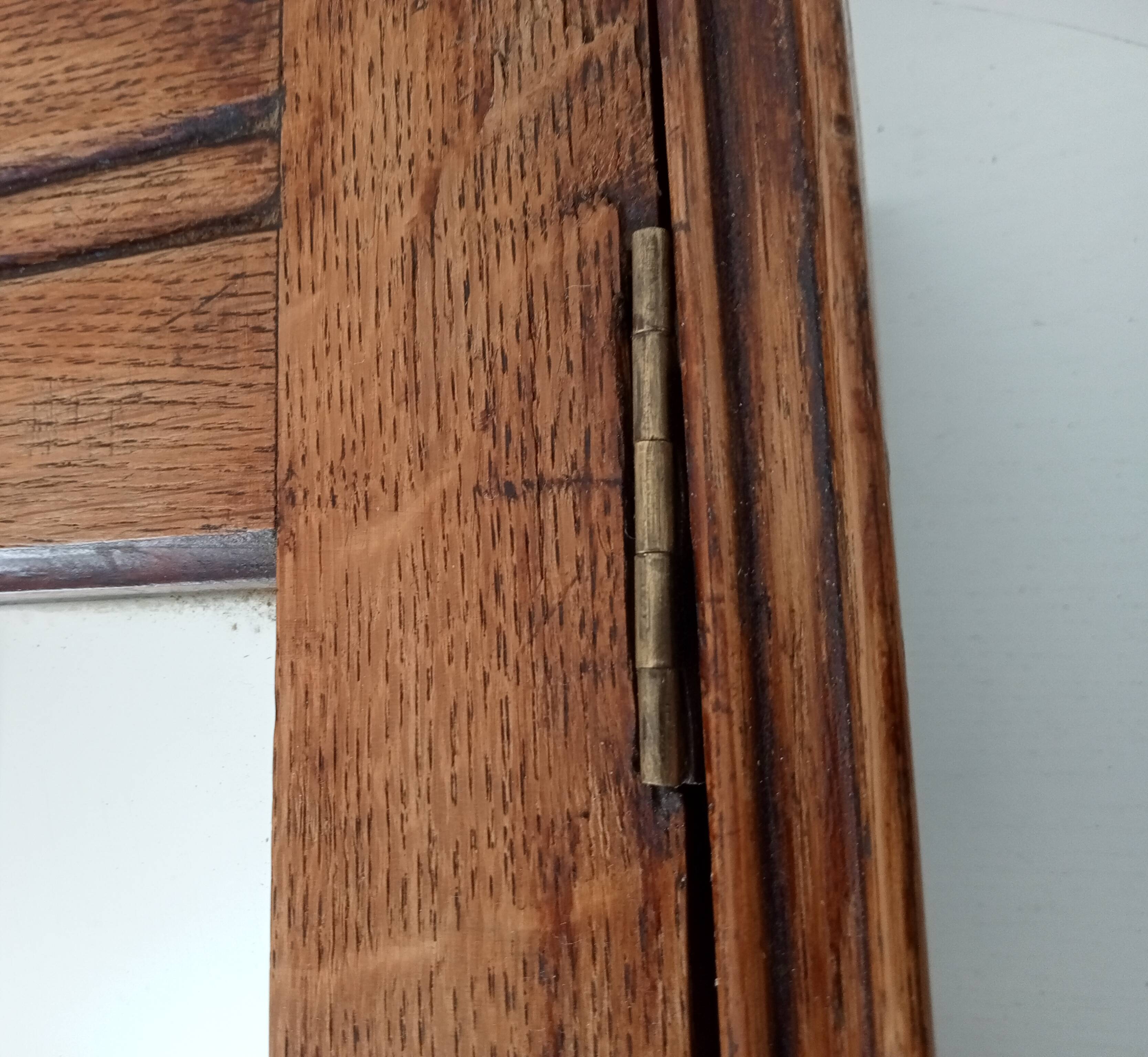 Antique solid oak bathroom cabinet from the early 20th century