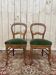 Paire de chaises époque Louis Phillipe en velours vert