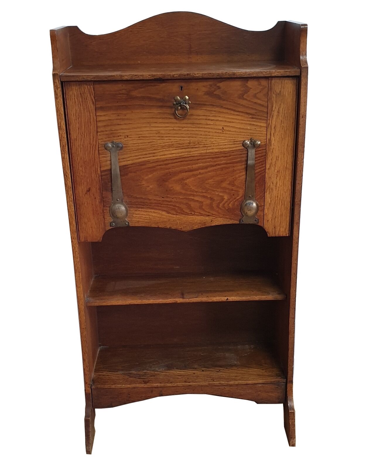 60s oak wall secretary
