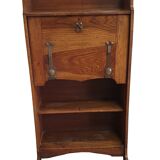 60s oak wall secretary