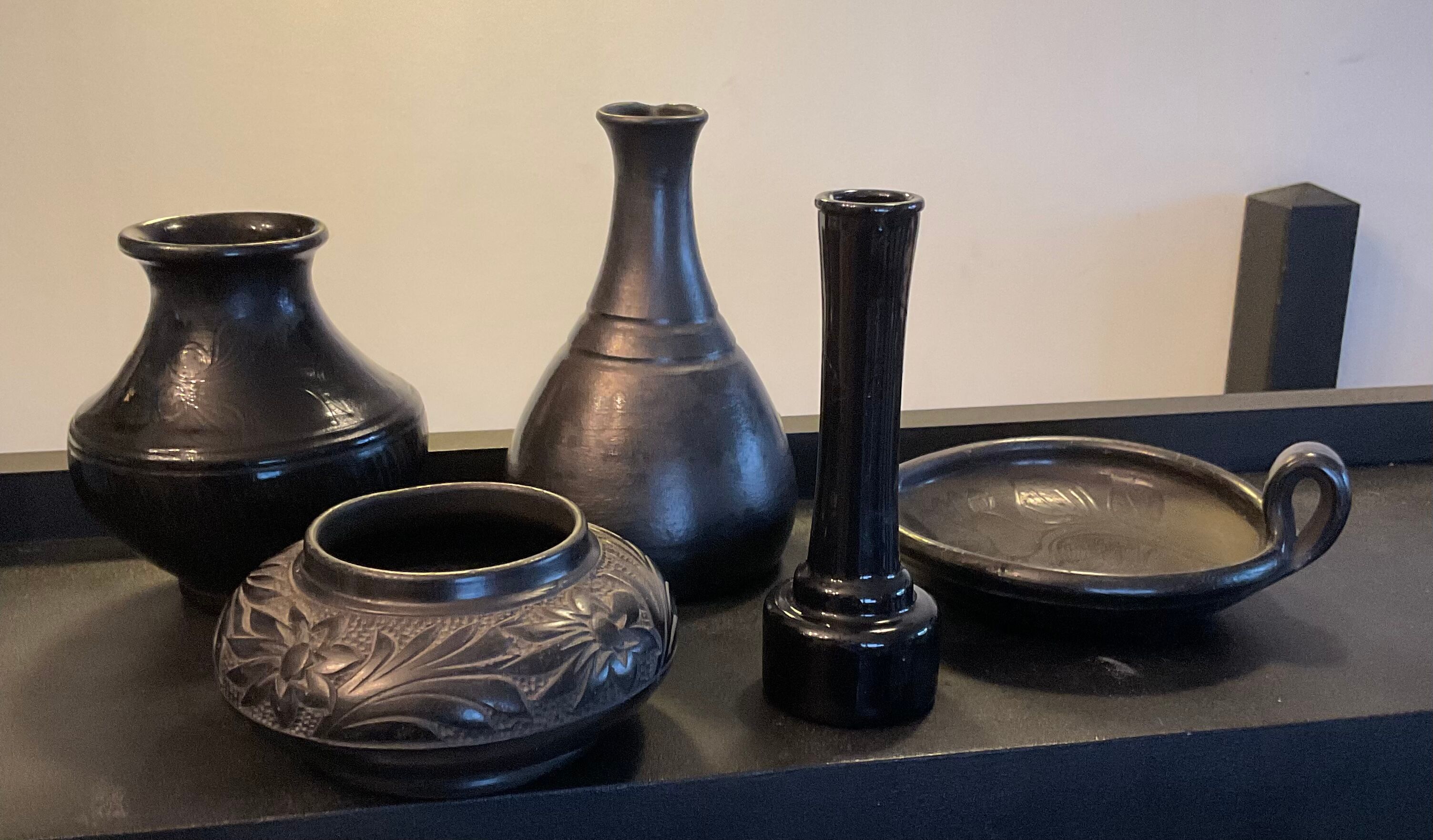 Series of 5 vintage vases