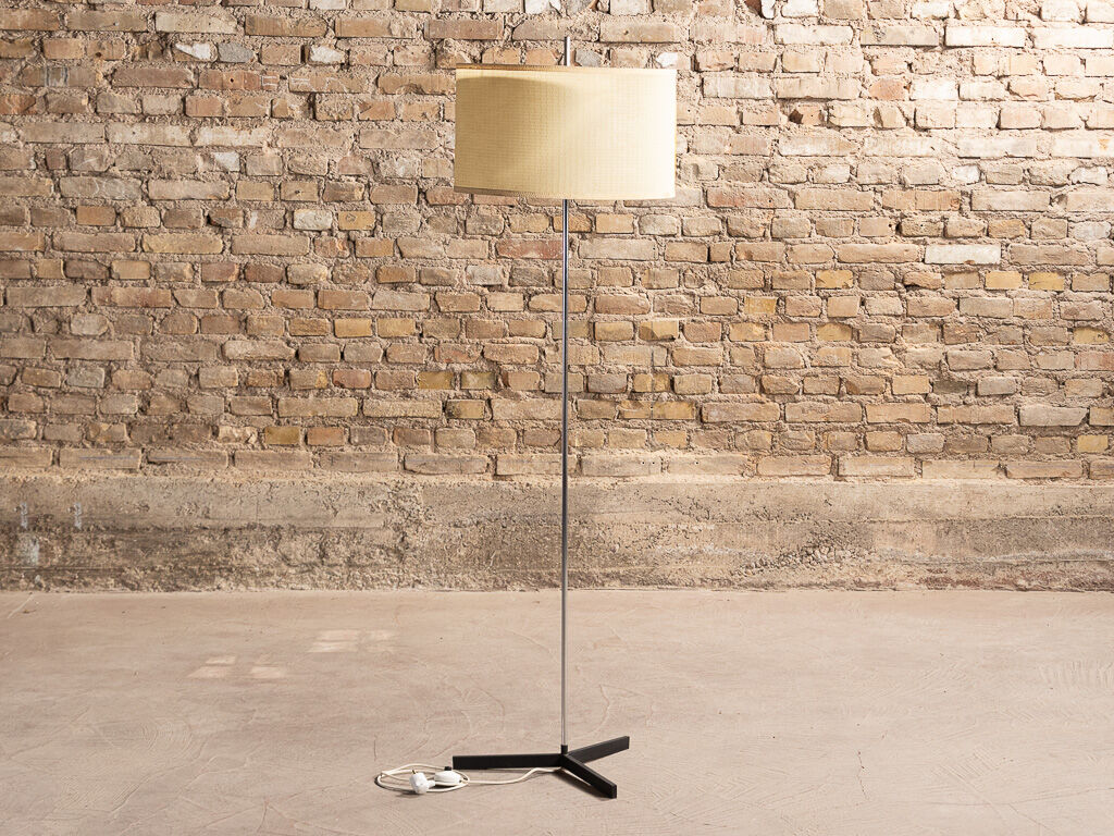 Floor lamp with sliding lampshade, circa 1960