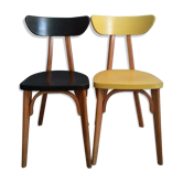 Paire de chaises bistrot Luterma vintage scandinave 1950