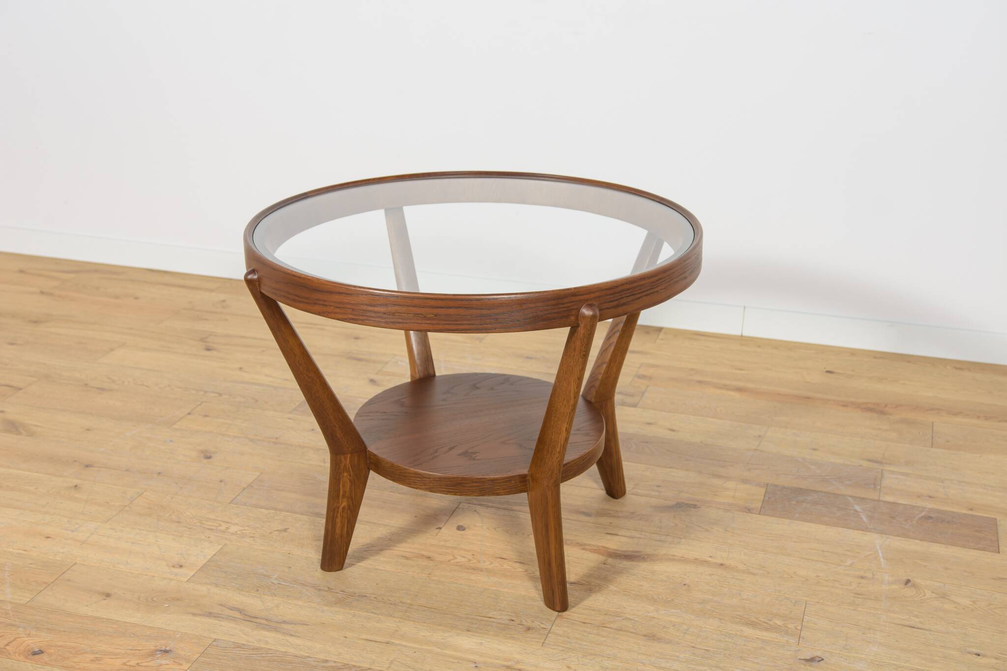 Oak & Glass Coffee Table by Karel Kozelka & Antonin Kropacek for Interior