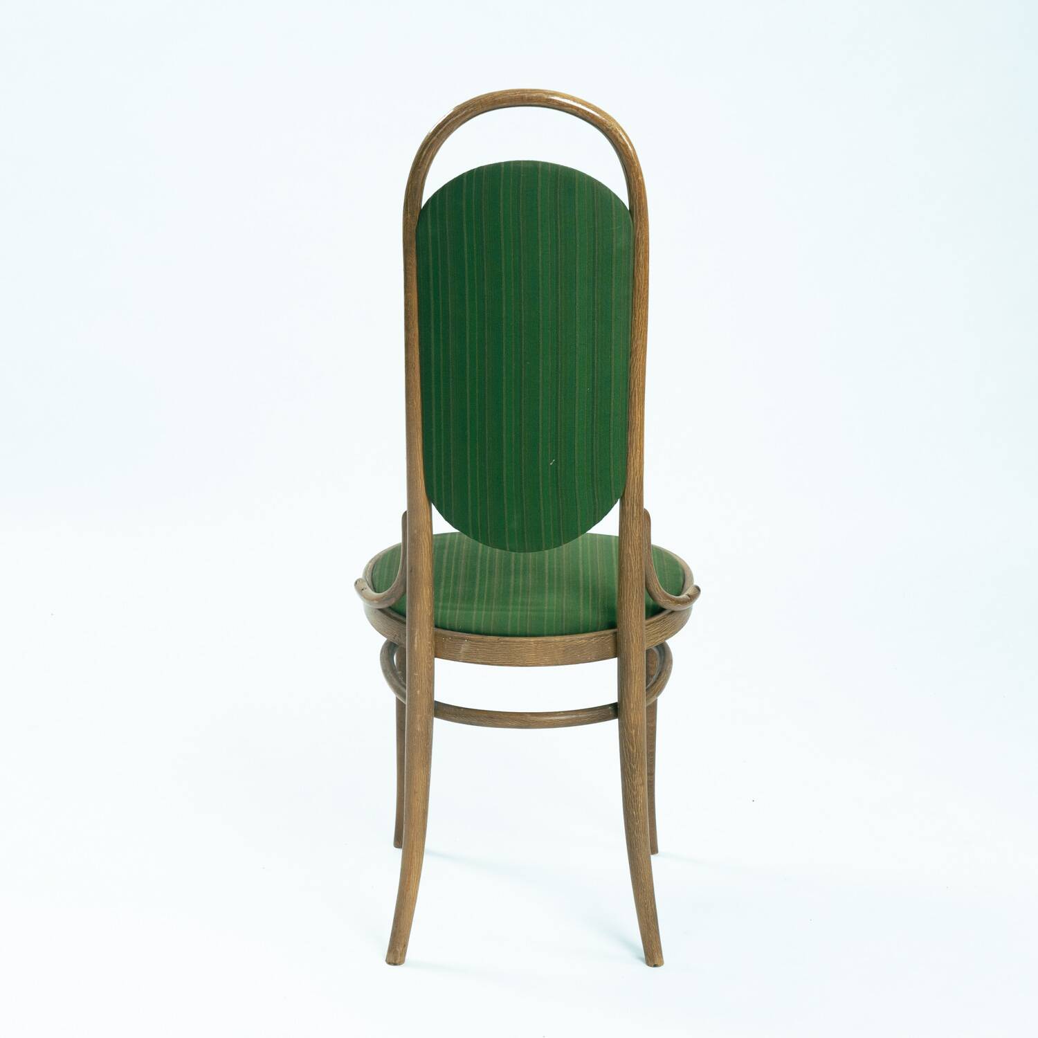 Chaises à dossier haut rembourrées en bois courbé Thonet, années 1980