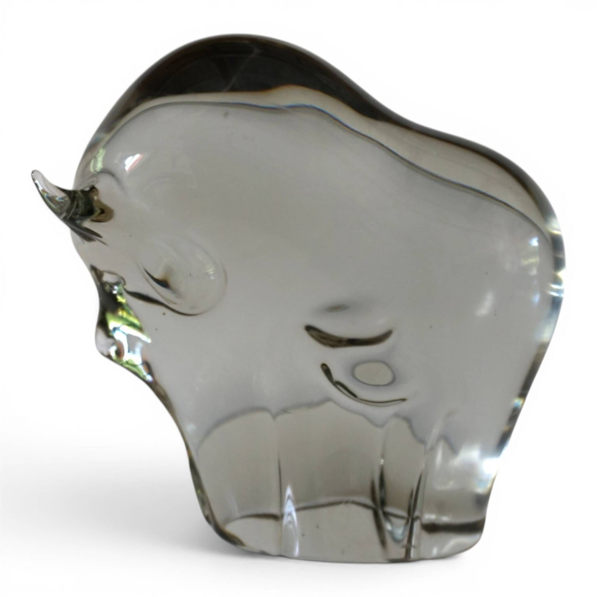 Livio Seguso Murano Bull Glass Sculpture, 1970