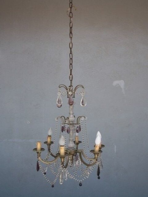 Pampille bronze chandelier and charm