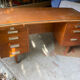 1950s executive desk with glass protection