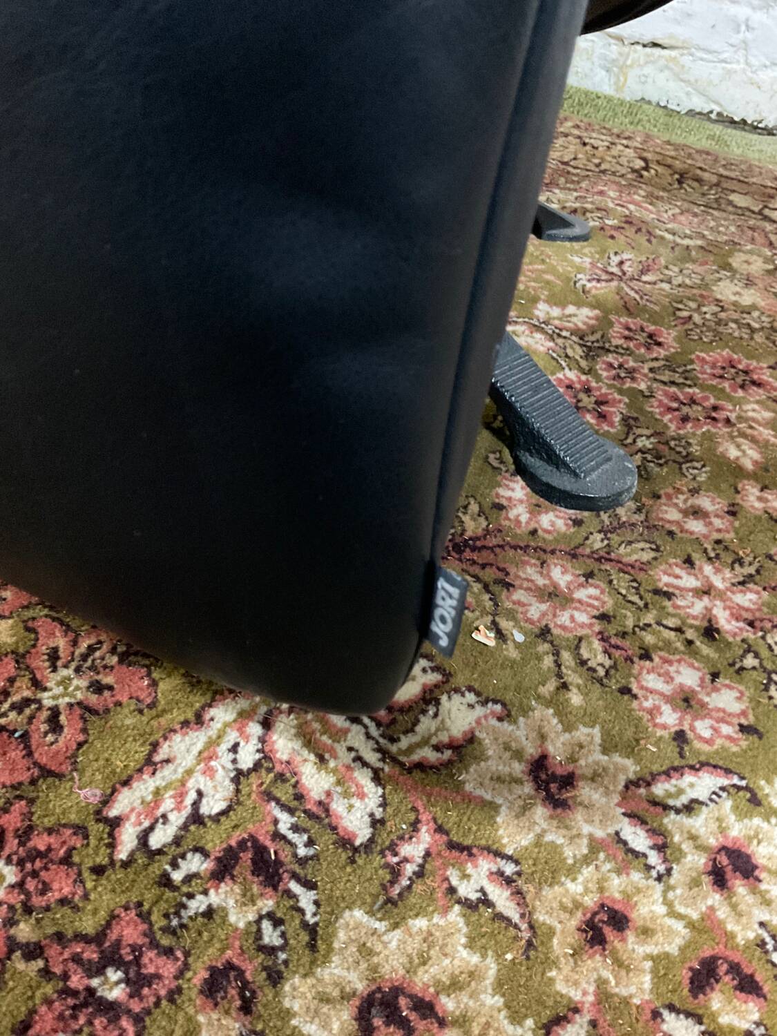 Jori black leather relax armchair from the 80s
