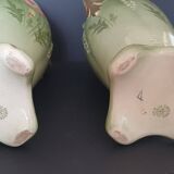 Paire de vases barbotine de bruyn fives lille