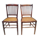 Pair of "1900" caned chairs