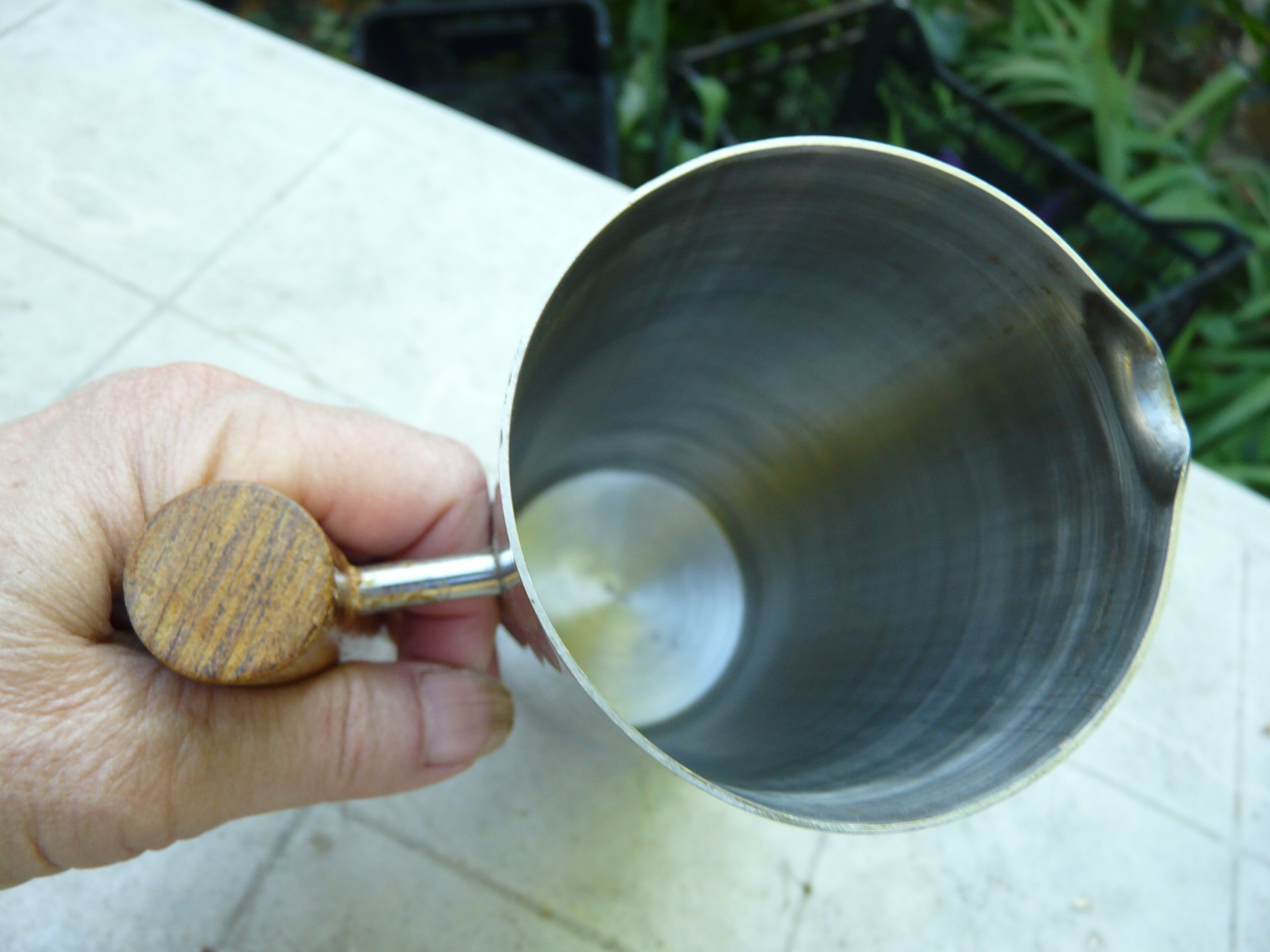 Scandinavian pitcher by Guy Degrenne in stainless steel and wood