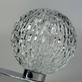 60s 70s wall lamp ball lamp metal chrome & glass space age design