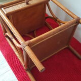 2 rattan rattan banbou bedside tables with vintage drawer
