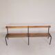 Industrial slatted bench from a French school, 1960s.