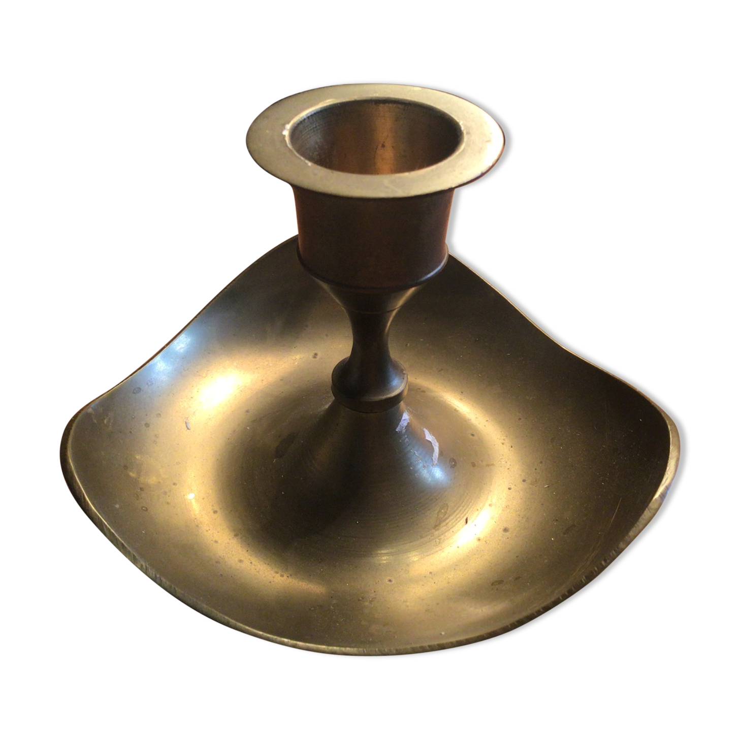 Brass desk candlestick