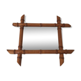 Vintage mirror wooden bamboo 18x24cm way