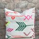 Handmade Berber wool cushion: Moroccan Kilim cushion (45x45cm)