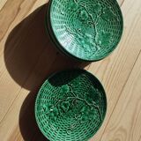 Set of dessert plates Sarreguemines – Art Nouveau earthenware, decoration