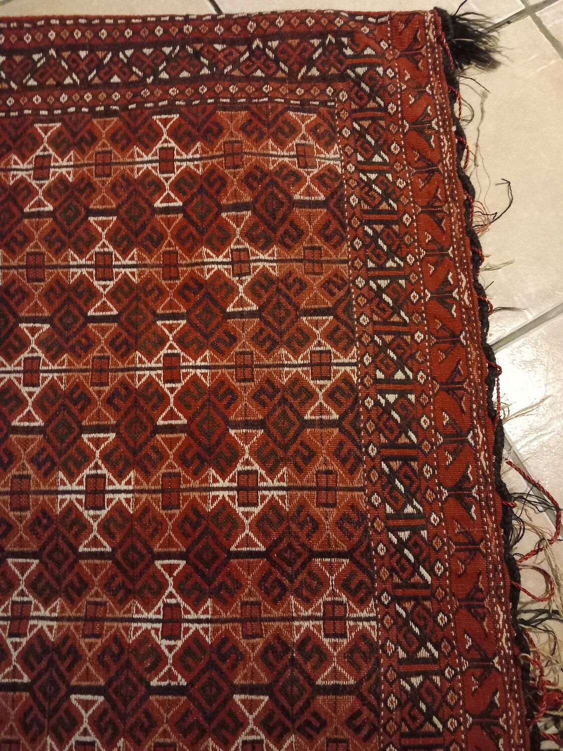 Oriental carpet saddle bag of dromedary turkmen