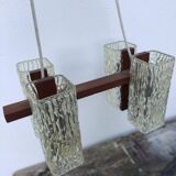 Scandinavian teak chandelier, 1960s