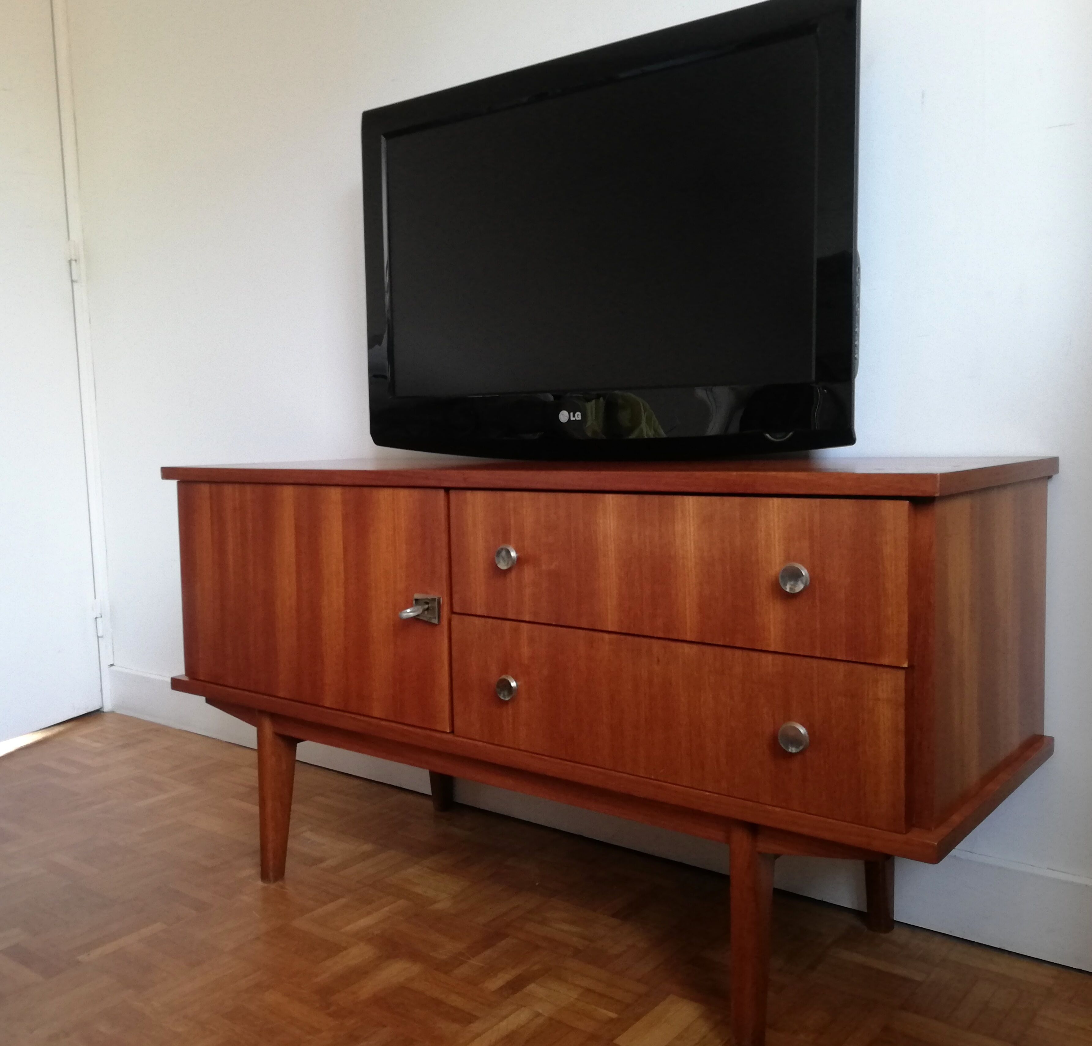 Enfilade furniture tv Scandinavian teak 60s