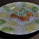 Strawberry barbotine plate Salins les Bains 20th century