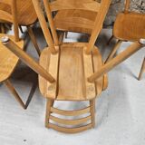 Lot 8 Chaises bistrot Campagnard 1970