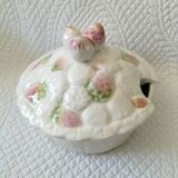 Sugar bowl, jam jar in slip