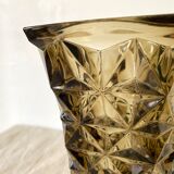 Vintage smoked glass vases