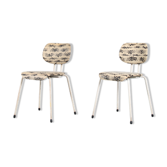 Pair of Willy van der Meeren side chairs for Tubax, Belgium, 1950