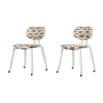 Pair of Willy van der Meeren side chairs for Tubax, Belgium, 1950