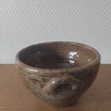 Old bowl in glazed ceramic