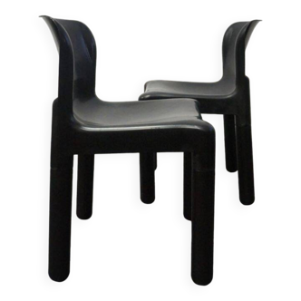 Paire de chaises modèle 4875 dessinées par Carlo Bartoli pour Kartell, 1974